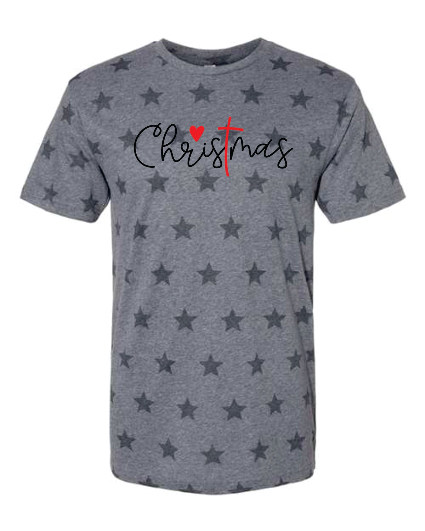 Christmas with Cross Star Short Sleeve T-shirt