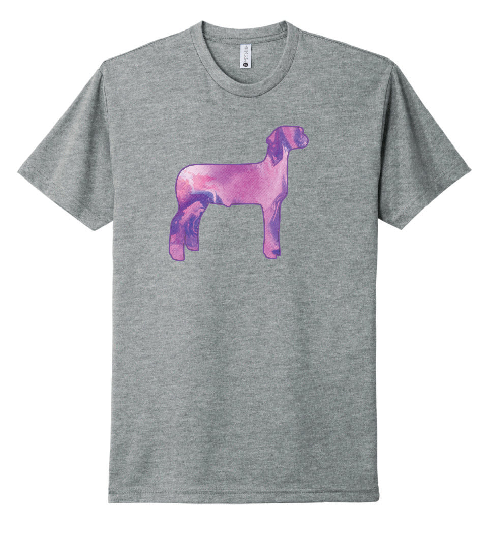 Marble Tie Dye Farm Animal Short-Sleeve Graphic T-shirt