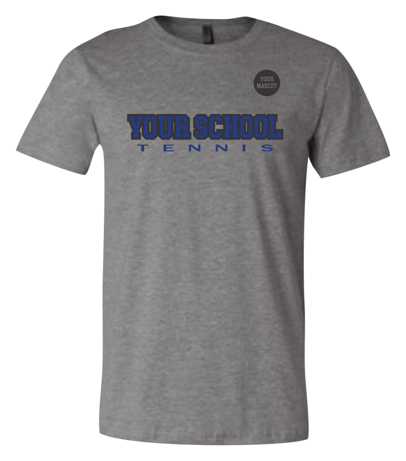 School Mascot Tennis Short Sleeve Graphic T-shirt