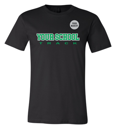 School Mascot Track Short Sleeve Graphic T-shirt