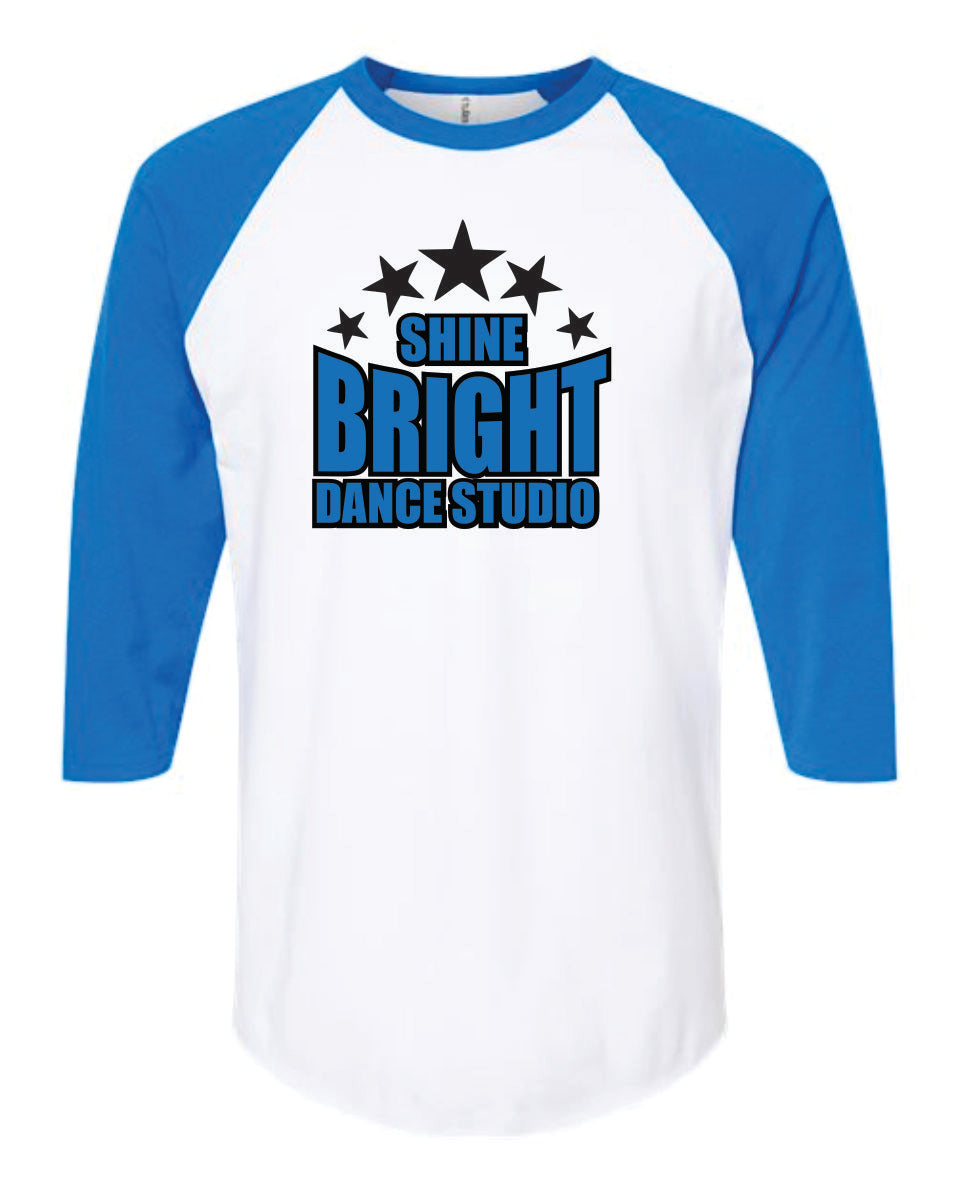 Shine Bright Dance Studio Raglan 3/4 Sleeve Graphic Shirt