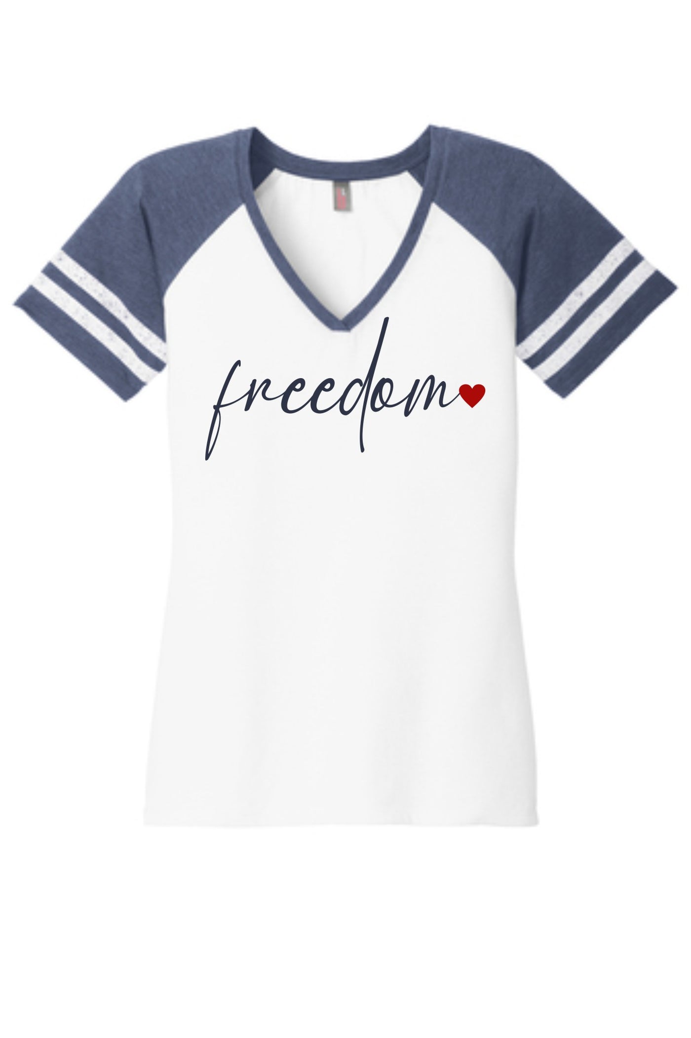 Freedom short sleeve v neck shirt