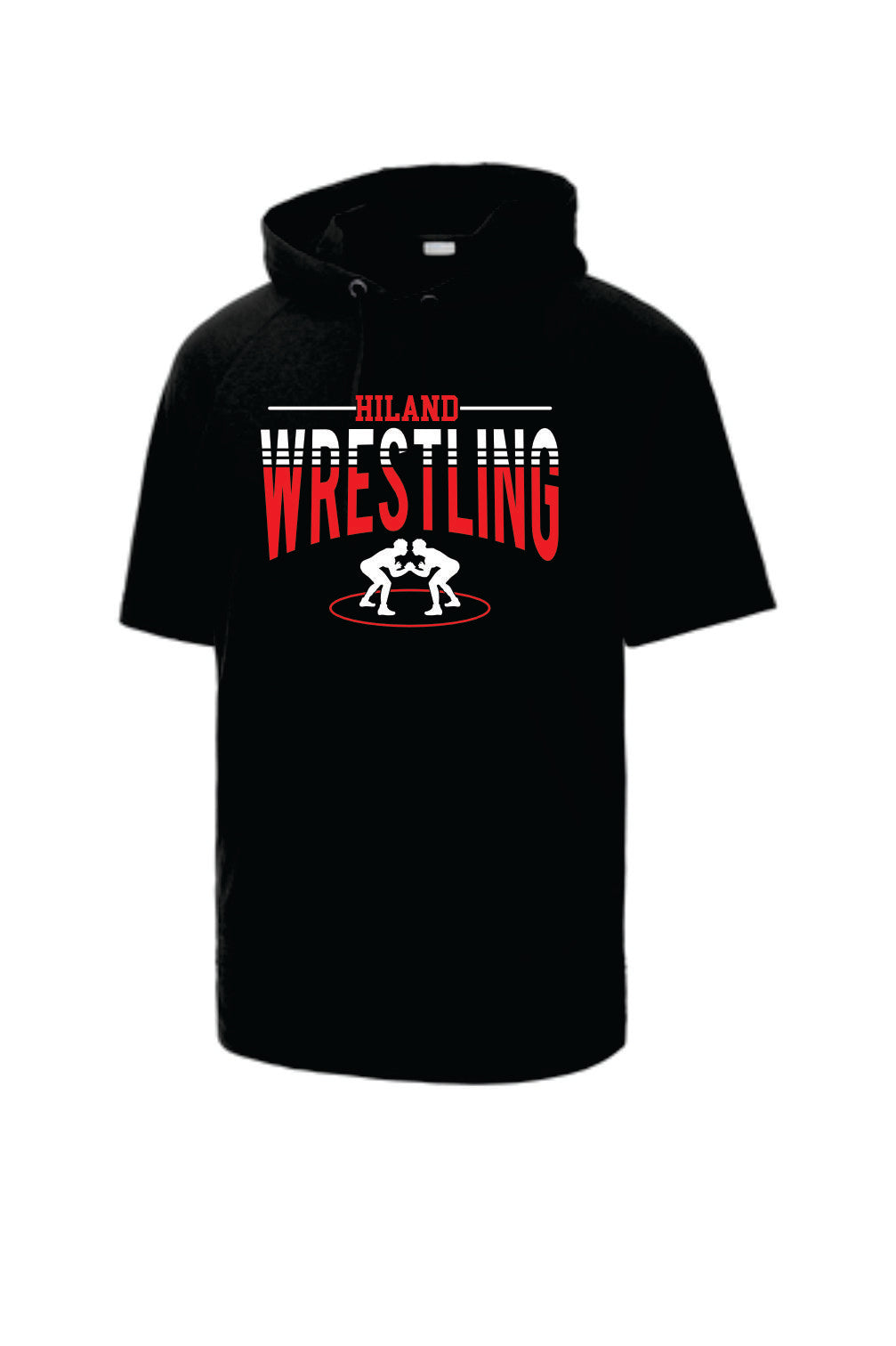 Hiland Hawks Wrestling Short Sleeve Hooded Shirt