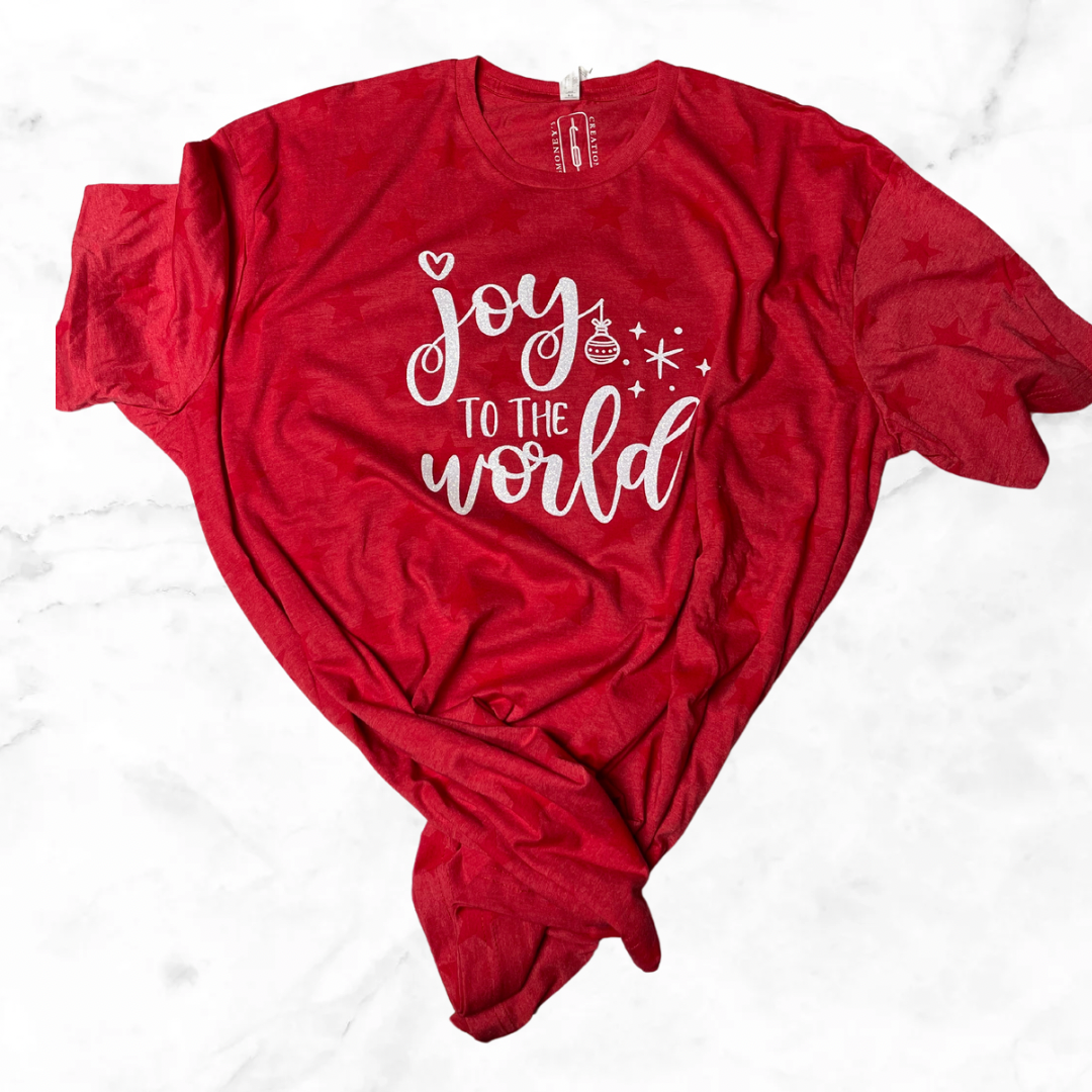 Joy to the World short sleeve star t-shirt
