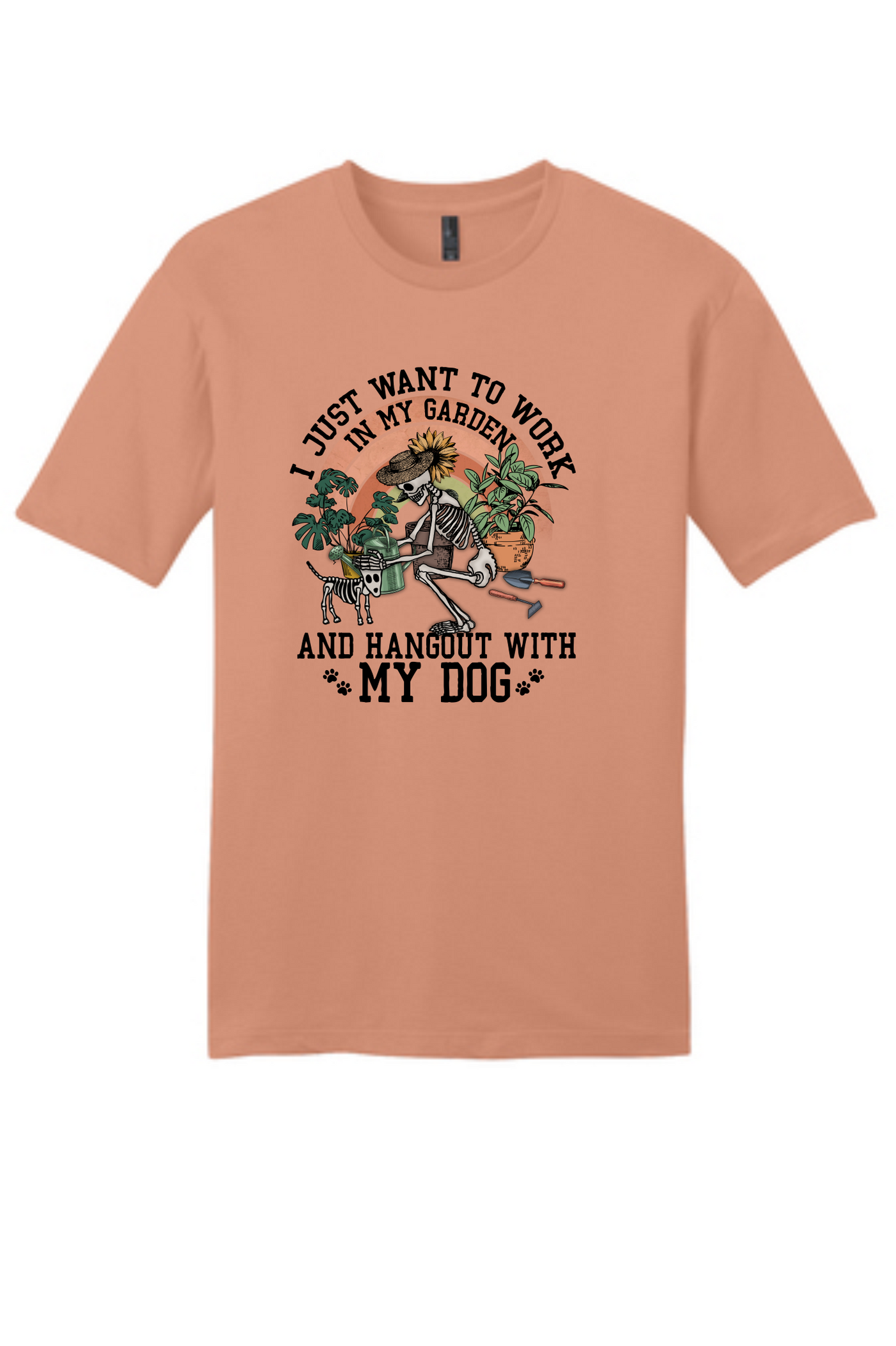 I Just Want To Garden & Hang Out With My Dog Short Sleeve T-shirt