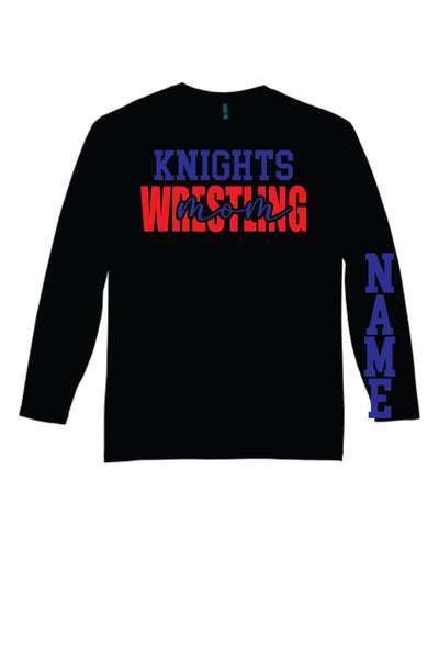 Knights Wrestling Mom Long Sleeve T-shirt