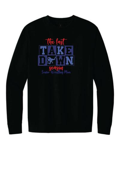 The Final Takedown Senior Wrestling Mom Crewneck Sweatshirt