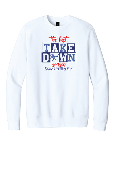 The Final Takedown Senior Wrestling Mom Crewneck Sweatshirt