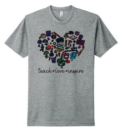 All Things Teacher Doodle Short Sleeve Graphic T-shirt