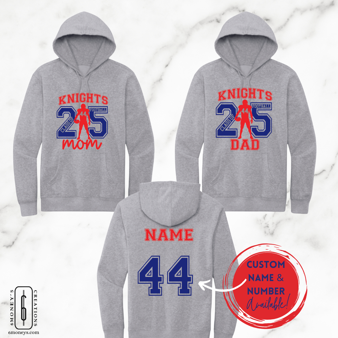 Class of '25 Knights Senior Football Hooded Sweatshirt