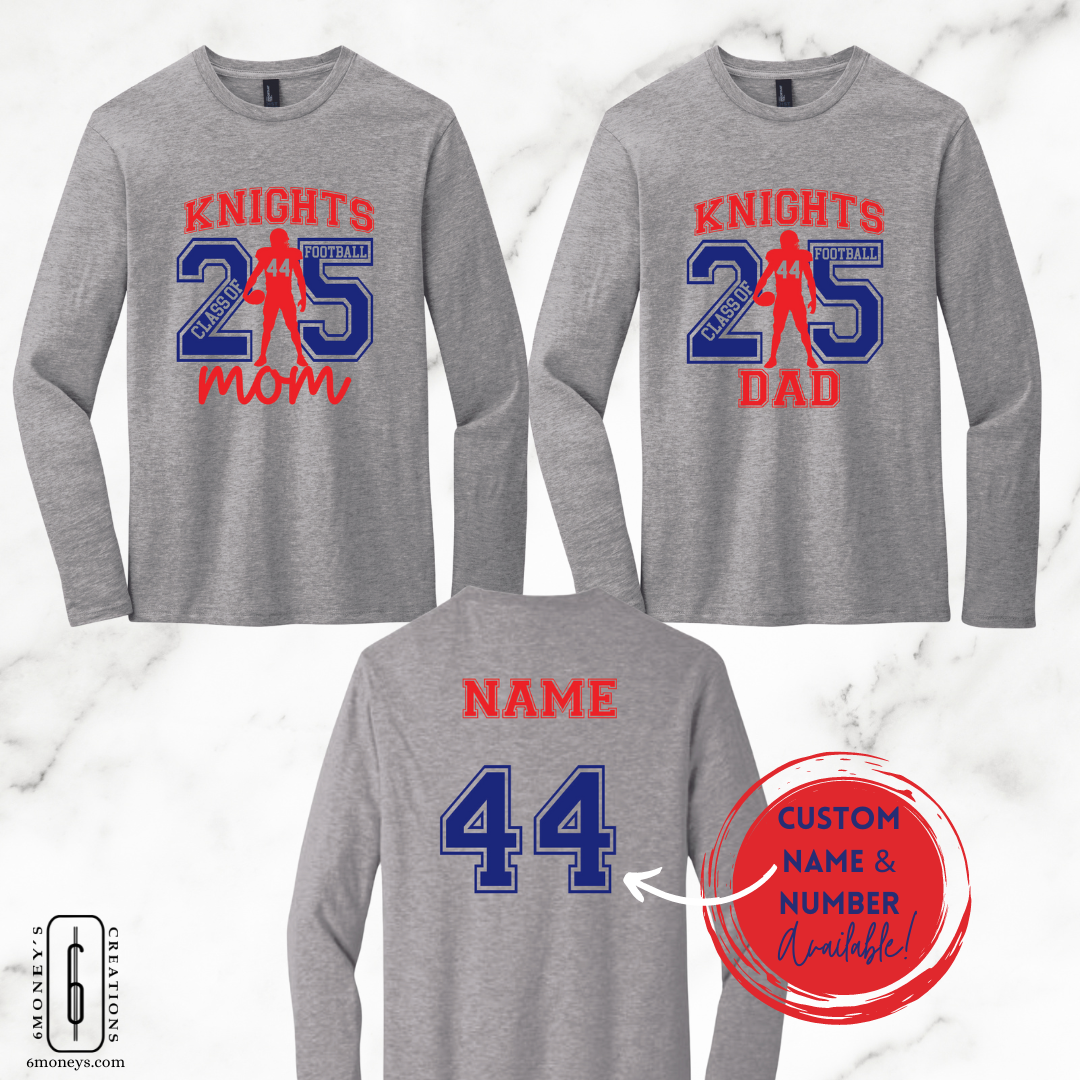 Class of '25 Knights Senior Football Long Sleeve T-shirt