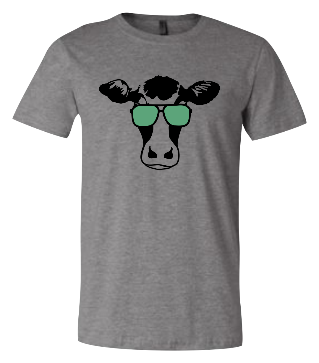 Dairy Cow with Sun glasses Short-Sleeve Graphic T-shirt