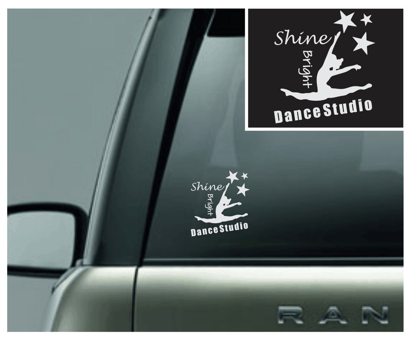 Shine Bright Dance Studio Vinyl Decal
