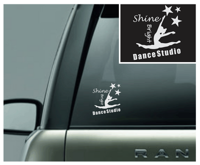 Shine Bright Dance Studio Vinyl Decal
