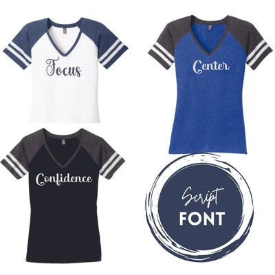 Word of the Year short sleeve v neck shirt