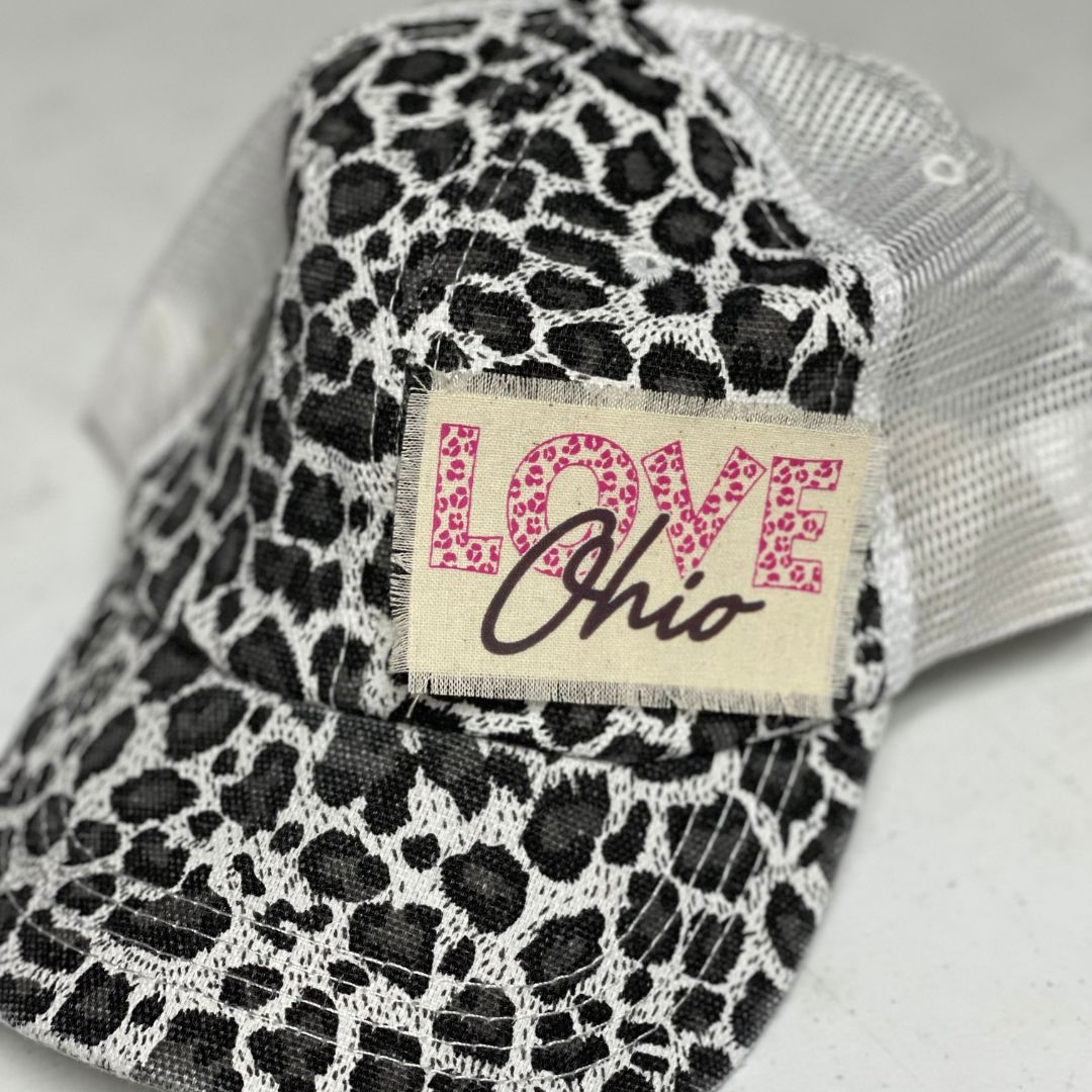 Love State Distressed Patch Hat
