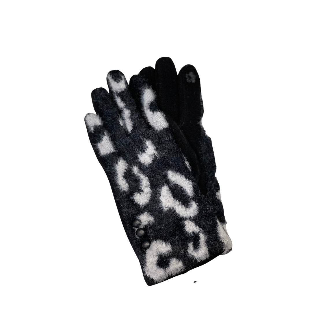 Leopard Touch Screen Gloves