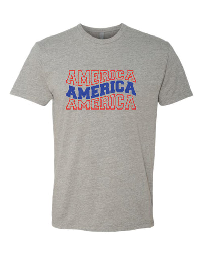 America Wave Short Sleeve Graphic T-shirt