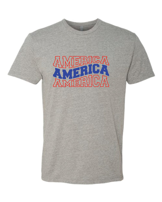 America Wave Short Sleeve Graphic T-shirt – 6Money's Creations