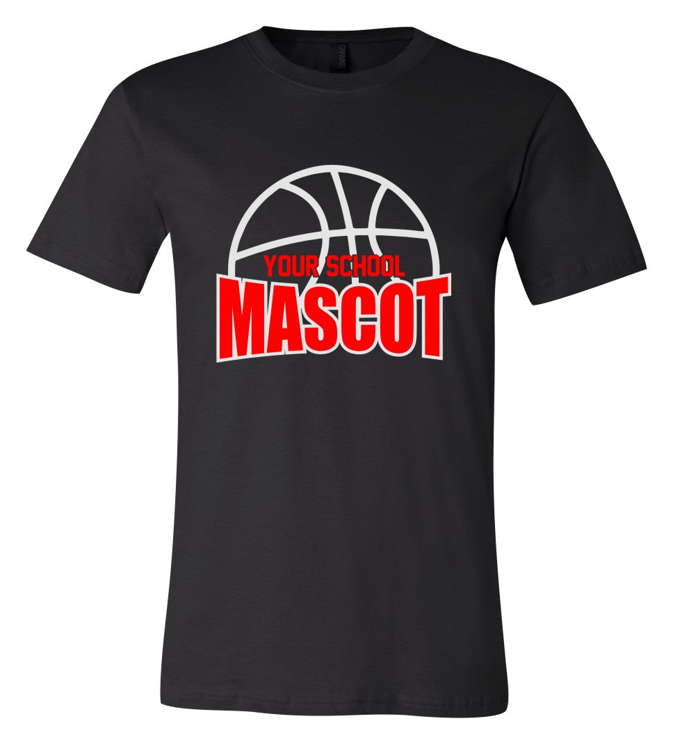 School Mascot Basketball Short Sleeve T-Shirt