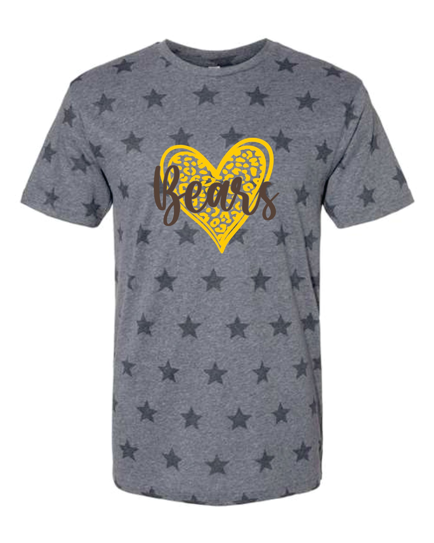 Leopard Heart Star Short Sleeve T-shirt