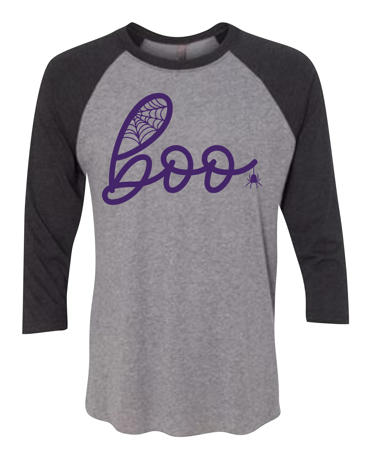 Boo! Raglan 3/4 Sleeve Graphic Shirt