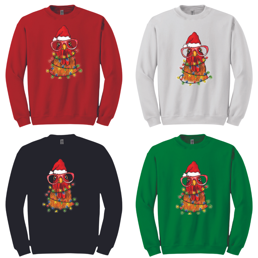 Light Up Christmas Farm Animals Sweatshirt
