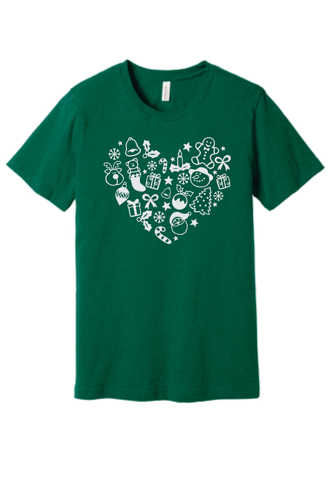 Christmas Heart Short Sleeve T-shirt