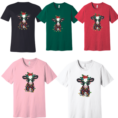 Light Up the Farm Animal Christmas Short Sleeve T-shirt