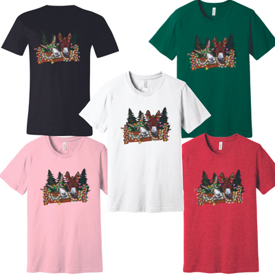 Light Up the Farm Animal Christmas Short Sleeve T-shirt