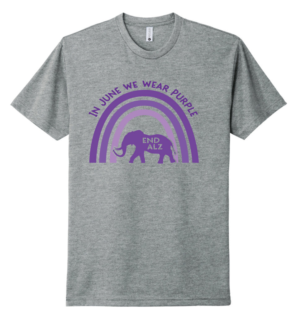 In June We Wear Purple End ALZ Short-Sleeve Graphic T-shirt