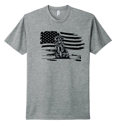 Flag with Animal Short Sleeve Graphic T-shirt