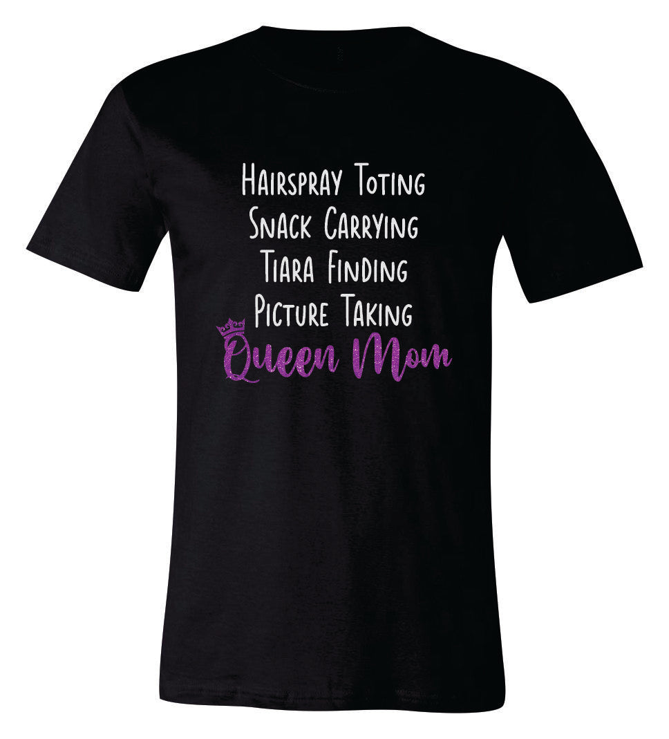Hairspray Toting Queen Mom Short Sleeve Graphic T-shirt