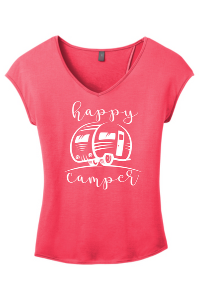 Happy Camper Cross Back Dolman Sleeve T-shirt