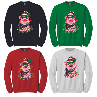 Light Up Christmas Farm Animals Sweatshirt