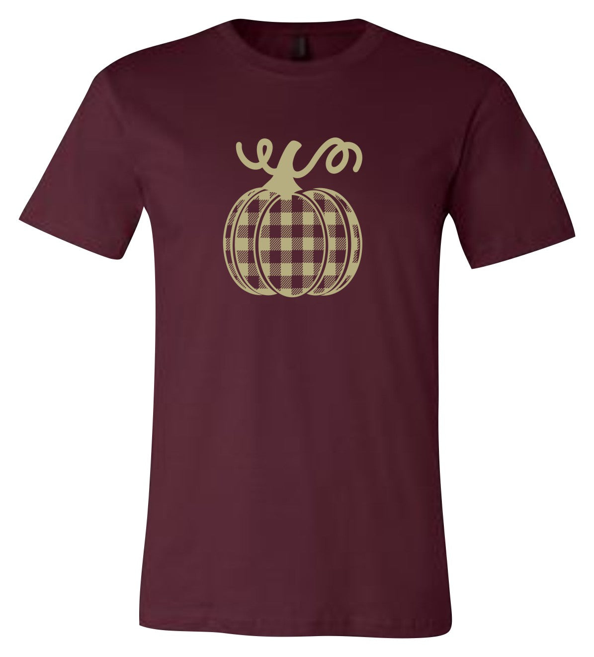 Plaid Pumpkin Short Sleeve Graphic T-Shirt
