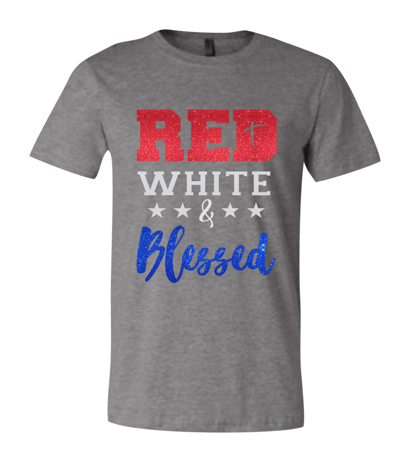 Red White & Blessed Short Sleeve Graphic T-shirt