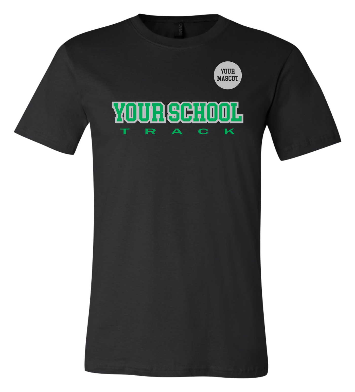 School Mascot Track Short Sleeve Graphic T-shirt