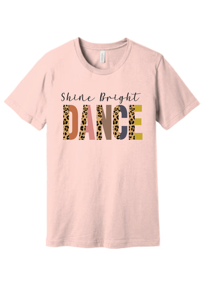 Shine Bright Dance Leopard Short Sleeve T-Shirt