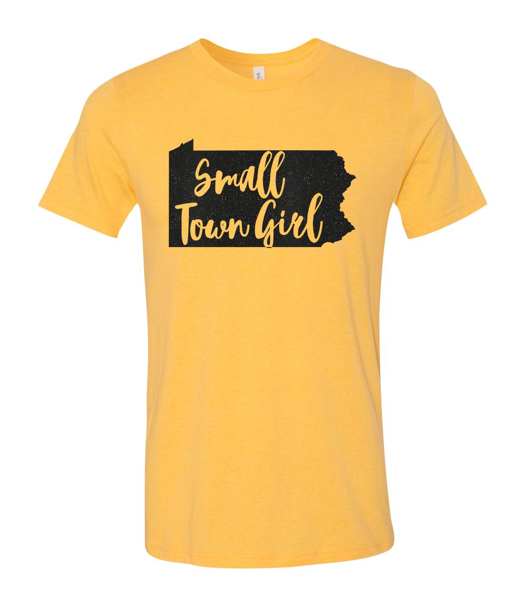 Small Town Girl with State Short Sleeve Graphic T-shirt