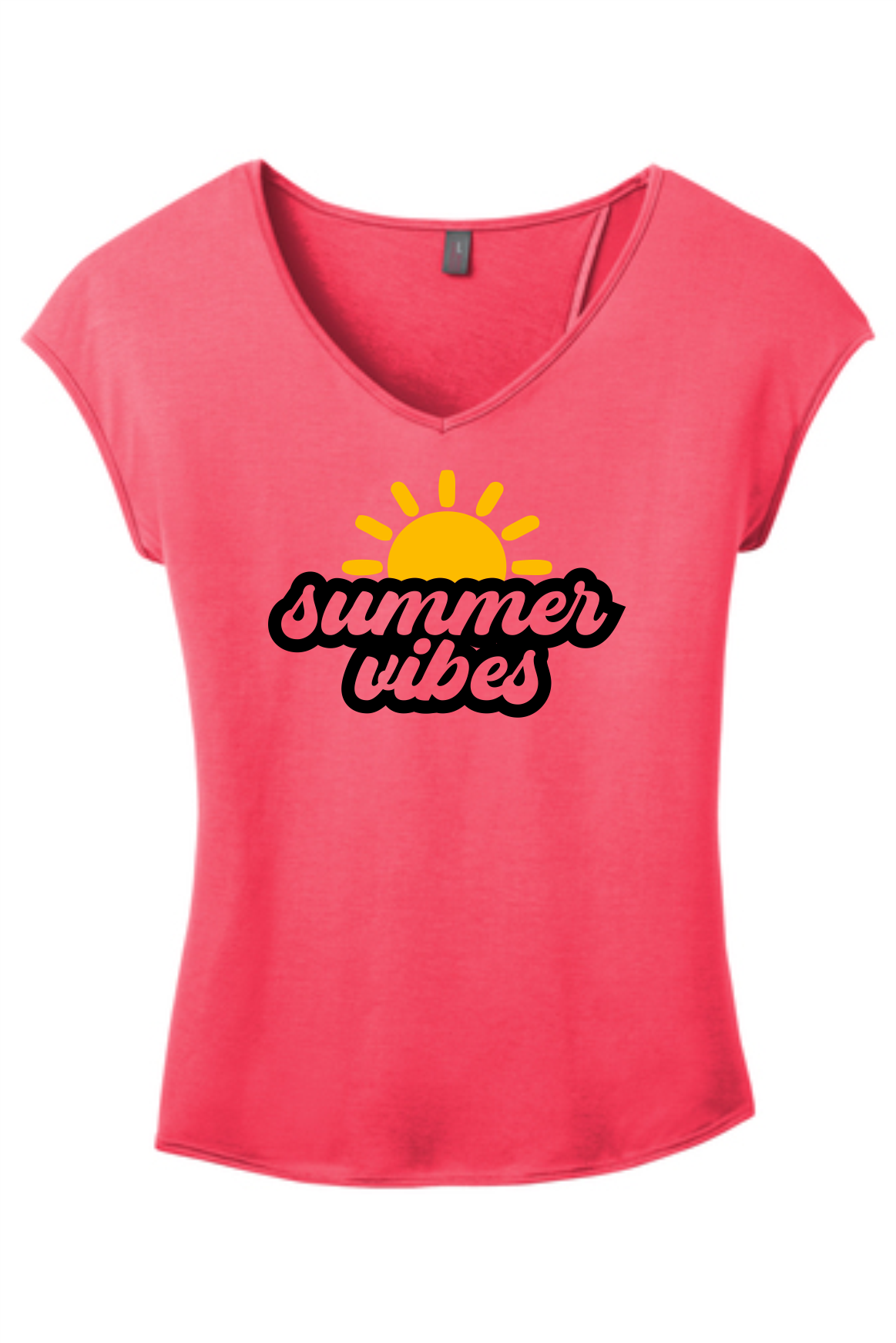 Summer Vibes Cross Back Dolman Sleeve T-shirt