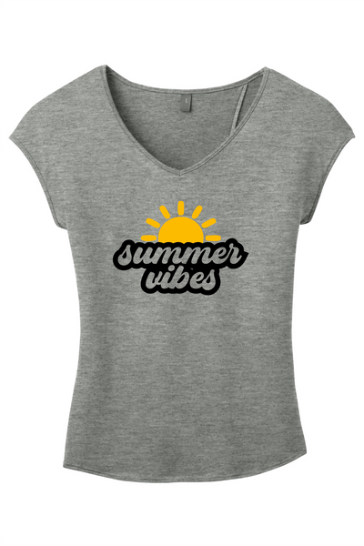 Summer Vibes Cross Back Dolman Sleeve T-shirt