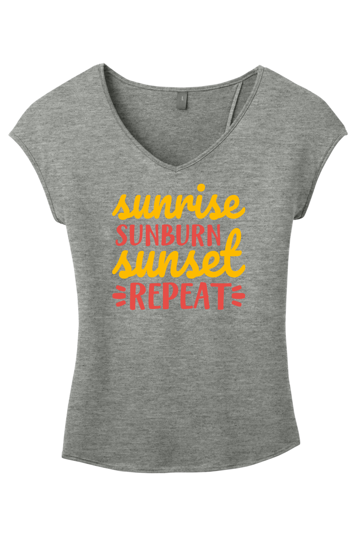 Sunrise Sunburn Sunset Repeat Cross Back Dolman Sleeve T-shirt