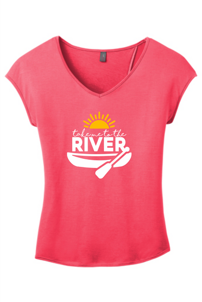Take Me to the River Cross Back Dolman Sleeve T-shirt