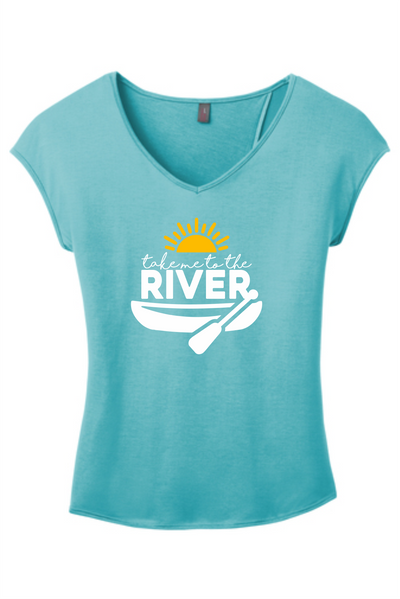 Take Me to the River Cross Back Dolman Sleeve T-shirt