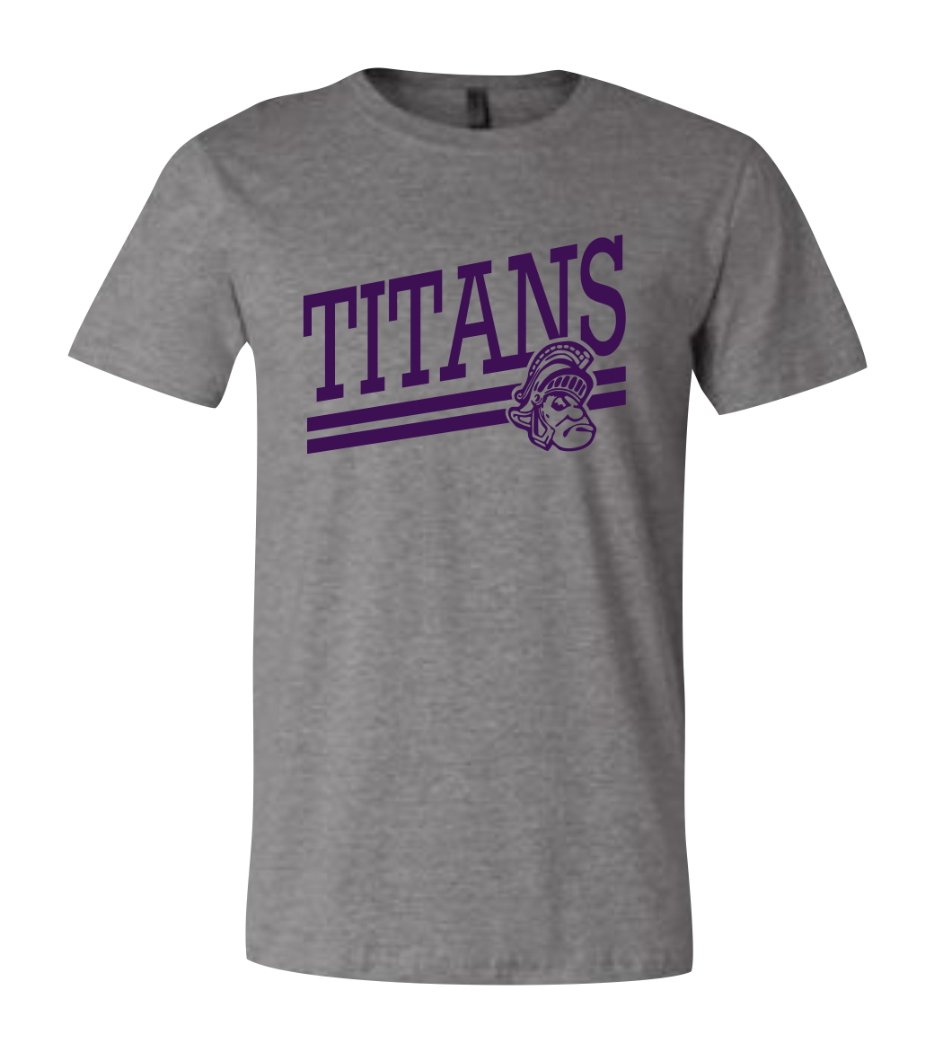 School Mascot Lines Team Short Sleeve Graphic T-Shirt