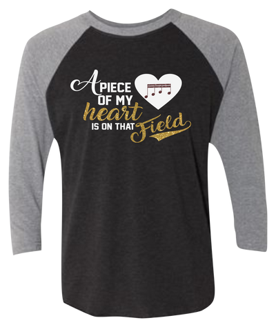 A Piece of my Heart  Raglan 3/4 Sleeve Graphic Shirt